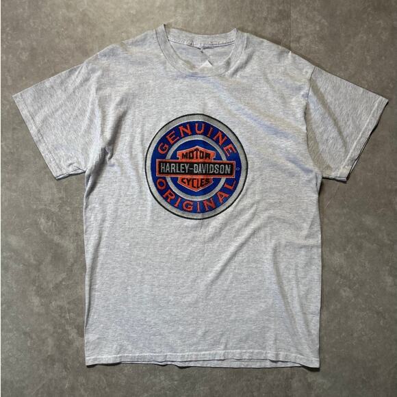 Harley Davidson Other - 90s Vintage Harley Davidson Circle Logo Heather Gray T Shirt -XL
